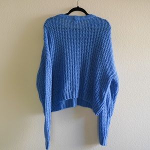 Womens oversized sweater- light blue- medium